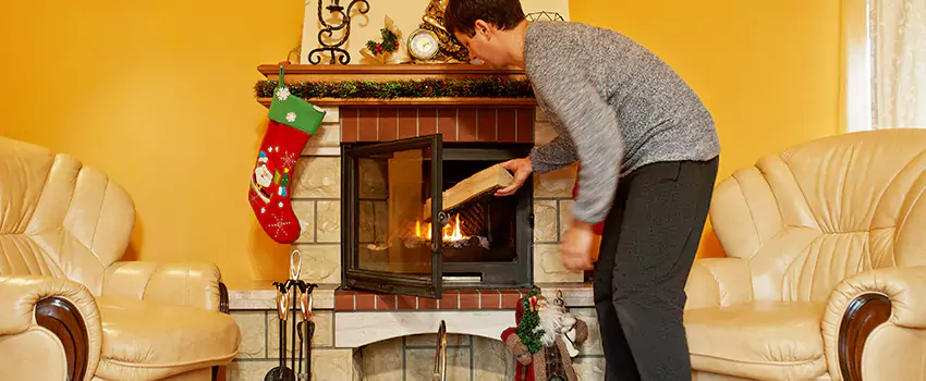 Rusted Metal Fireplace Restoration in Jasmine Estates, Florida